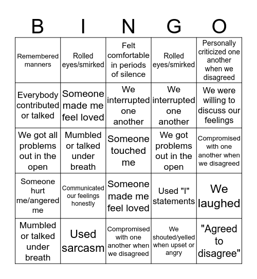 Bingo Card