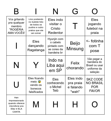 Bingo Stray Kids no Brasil Bingo Card