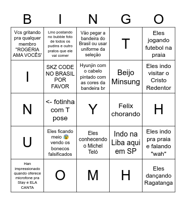 Bingo Stray Kids no Brasil Bingo Card