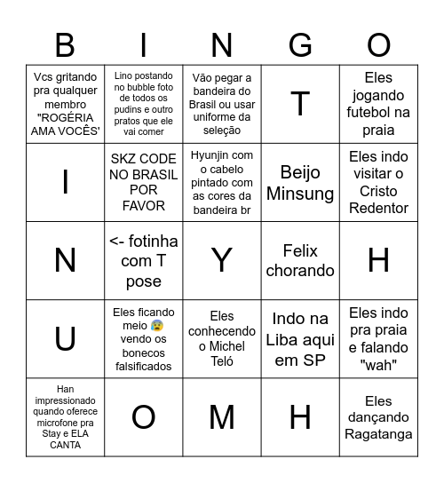 Bingo Stray Kids no Brasil Bingo Card