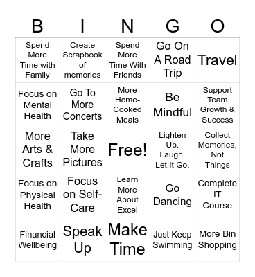 2025 VISION BOARD Bingo Card