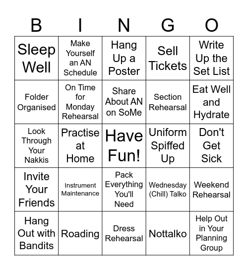 Pre-AN Bingo! Bingo Card