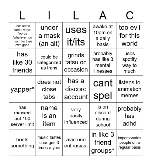 bingo Card