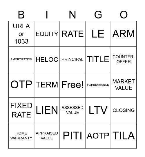 ACTS HOUSING HOMEBUYER EDUCATION Bingo Card