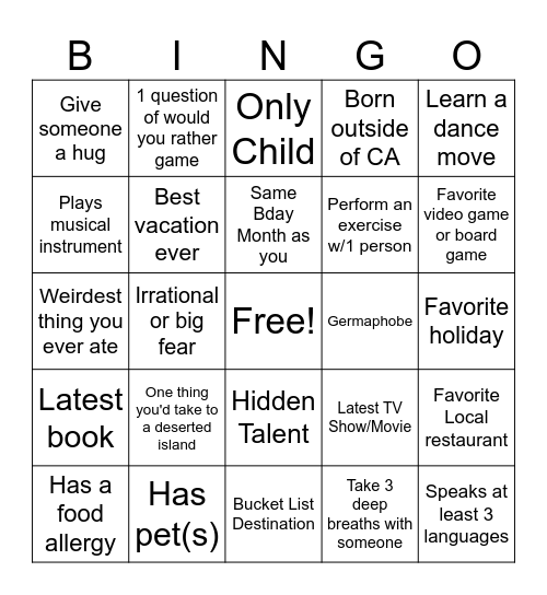 Anna & Thuongvu's Baby Shower Bingo Card