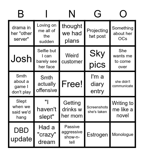 Laurie 101 Bingo Card