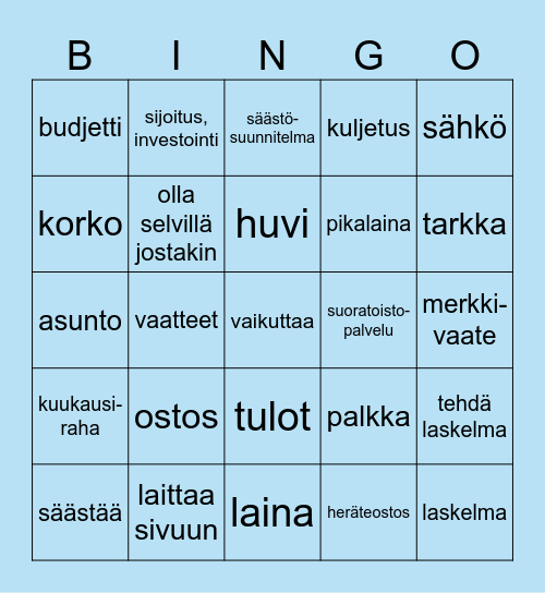 Effekt 5 Text 1 Bingo Card