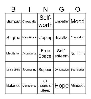 BC2M Week BINGO! Bingo Card