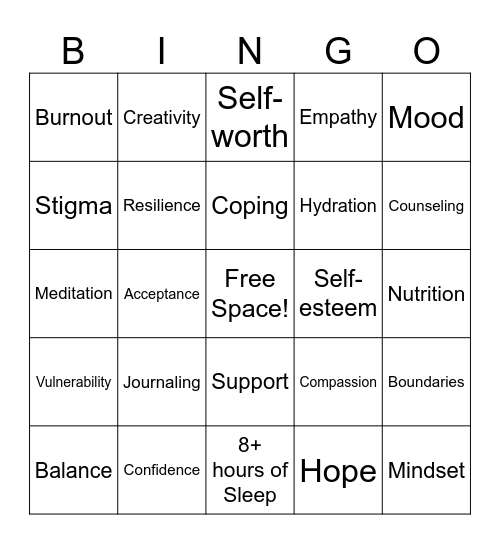 BC2M Week BINGO! Bingo Card