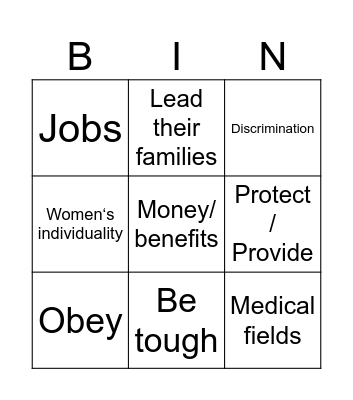 Team B Bingo Card