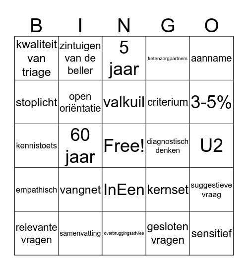 Basisopleiding Bingo Card