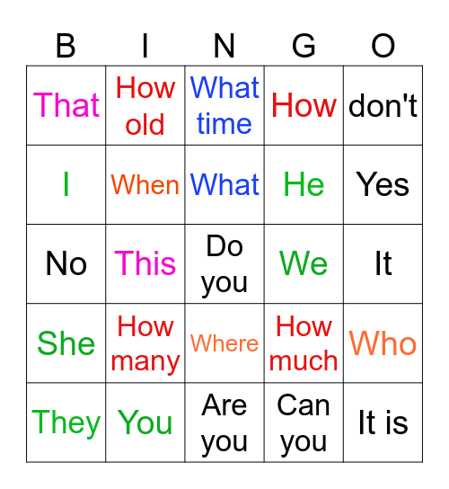 BINGO #２ Bingo Card