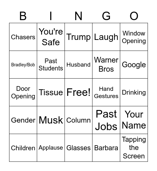 Orla Bingo Card