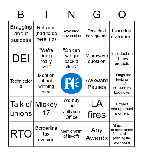 Town Hall March 2025 Bingo Card
