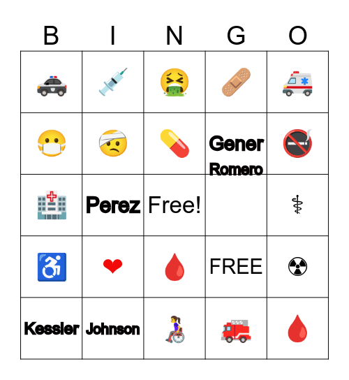 MEDCARE BINGO! Bingo Card