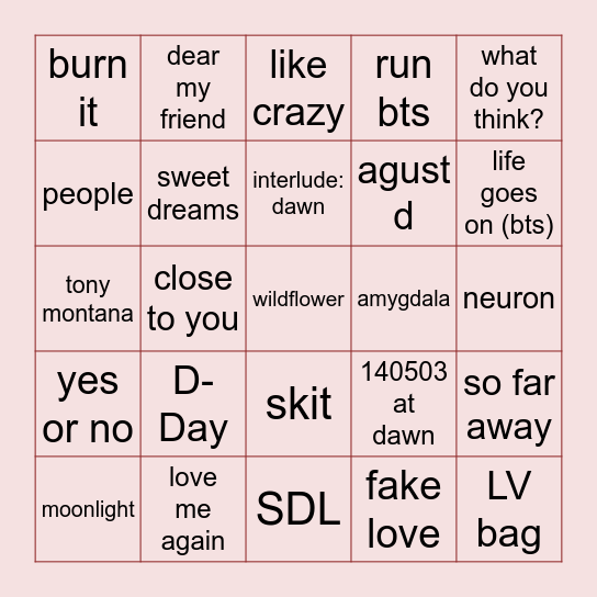 marssaturnmoon Bingo Card