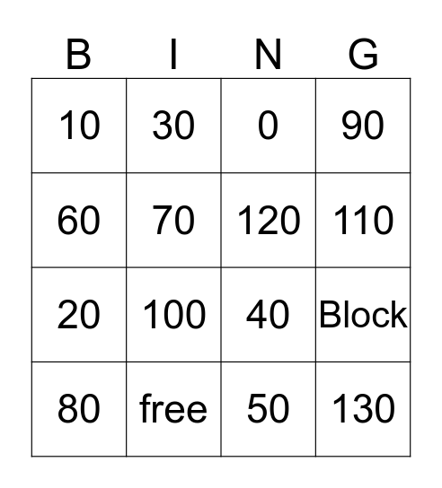 Times10 Bingo Card
