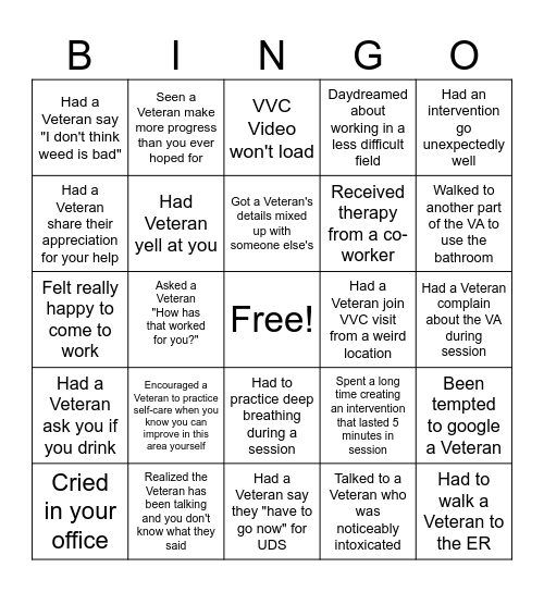 SATP BINGO Card