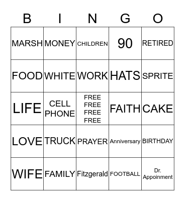 ALL ABOUT YOU...HMMMM?? Bingo Card