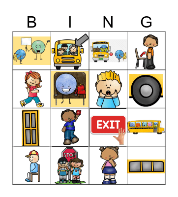 Bus Safety Bingo Card
