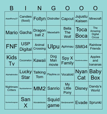 Why not bingo 2 Bingo Card