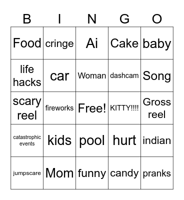 Reels Bingo Card