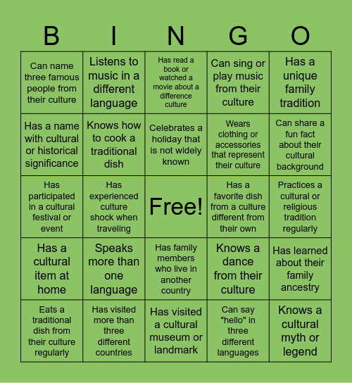 Bingo Card