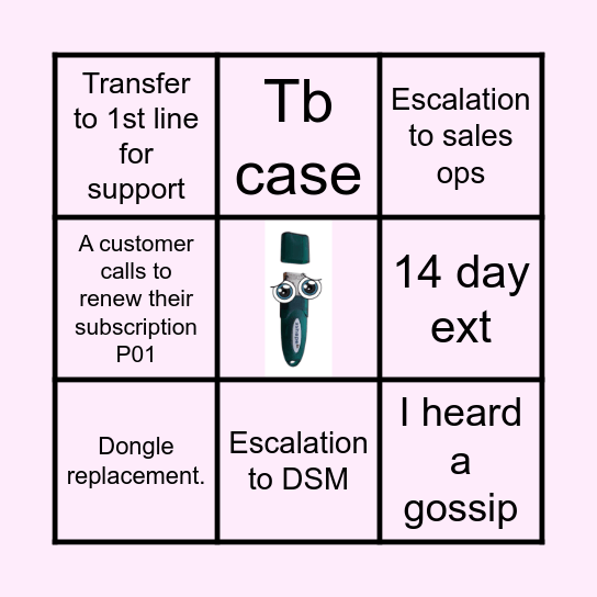Non-tech Bingo Card