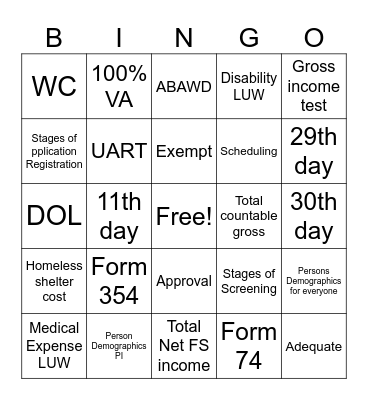 Bingo Card