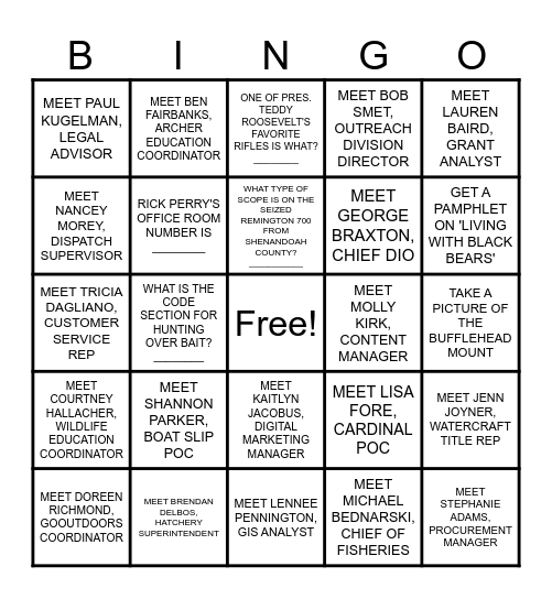 HEADQUARTERS BINGO Card