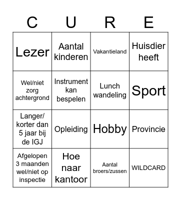 Bruggen bouwen bingo Card