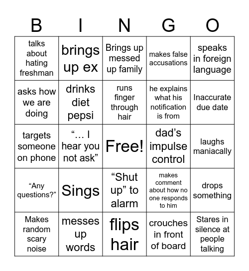 DelCorso Bingo Card