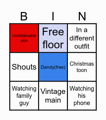Dandy's world Bingo Card