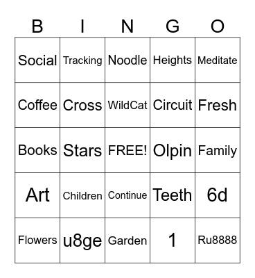 QR Code Bingo Card