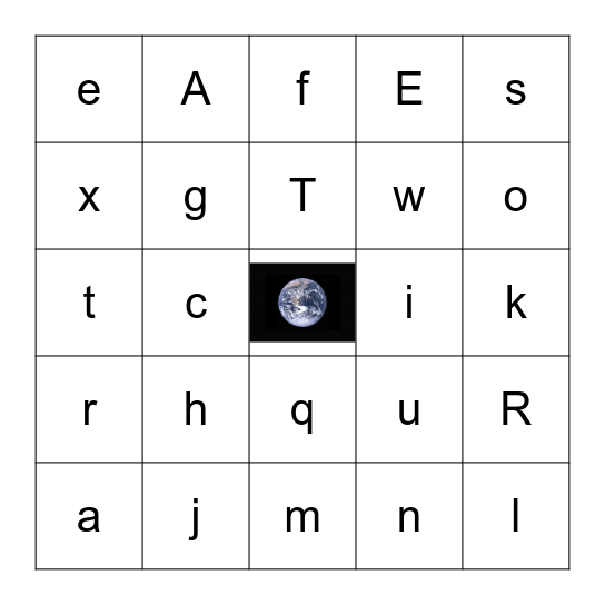 Earth Day Bingo Card