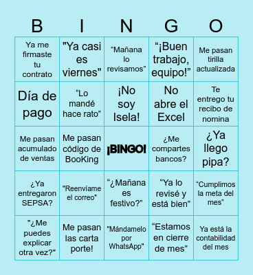 RECURSOS HUMANOS Bingo Card