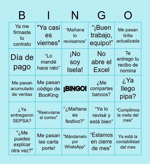 RECURSOS HUMANOS Bingo Card