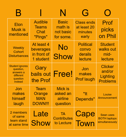 EMBA Bingo - March 2025 Bingo Card