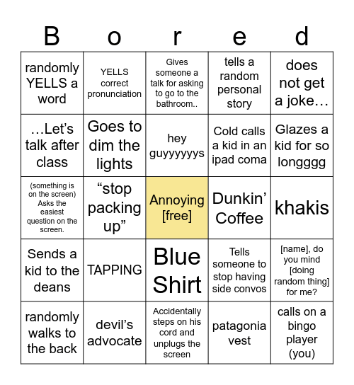 Vingo bingo Card