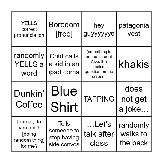 Vingo bingo Card