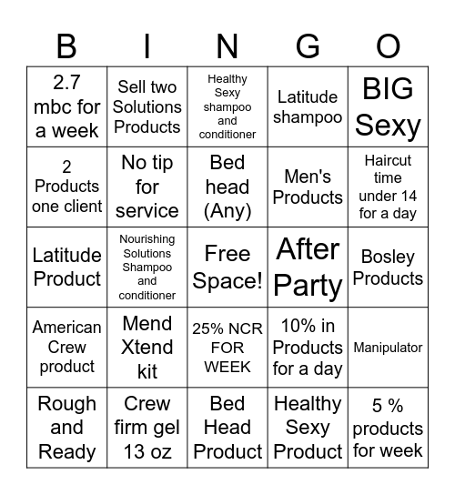 Solutions Bingo Card