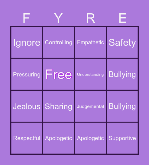 Friendship Bingo! Bingo Card