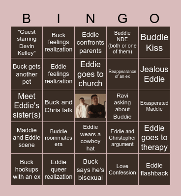 Buddie Bingo Card