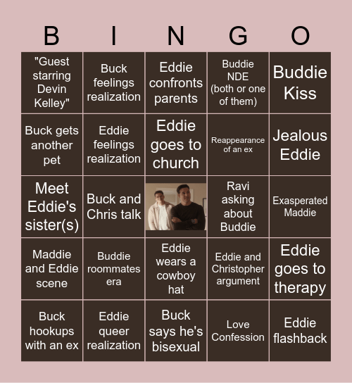 Buddie Bingo Card