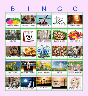 Easter Bingo Card
