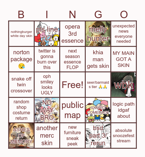 ANNIVERSARY CONTENT STREAM Bingo Card