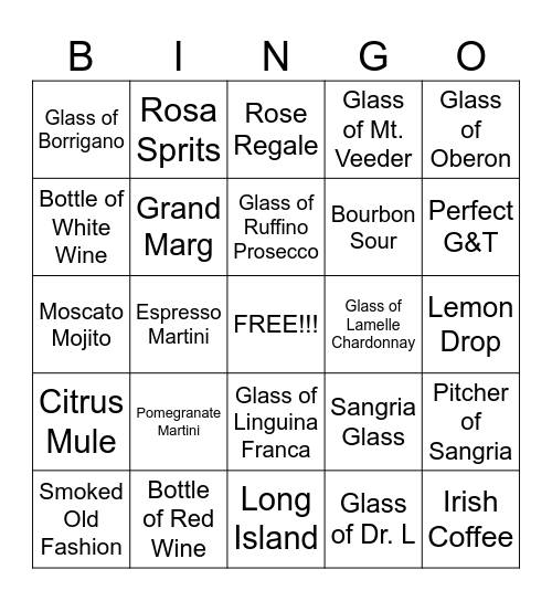 SERVER BINGO Card