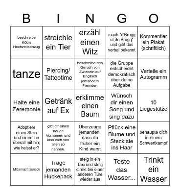 Cecile's Bachelorette Bingo Card