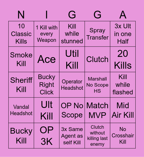 Nagelneuer Benzer Bingo Card