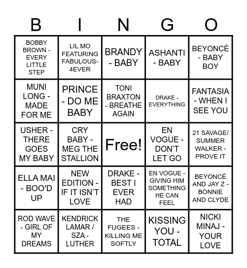 VICTORIA & ANTWAN Bingo Card